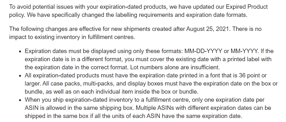 亞馬遜加拿大站發(fā)布公告，更新到期商品政策